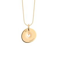 Collier Luna Piccola décoré à l'or 18 carats et diamants - Rouge, Vert & Or