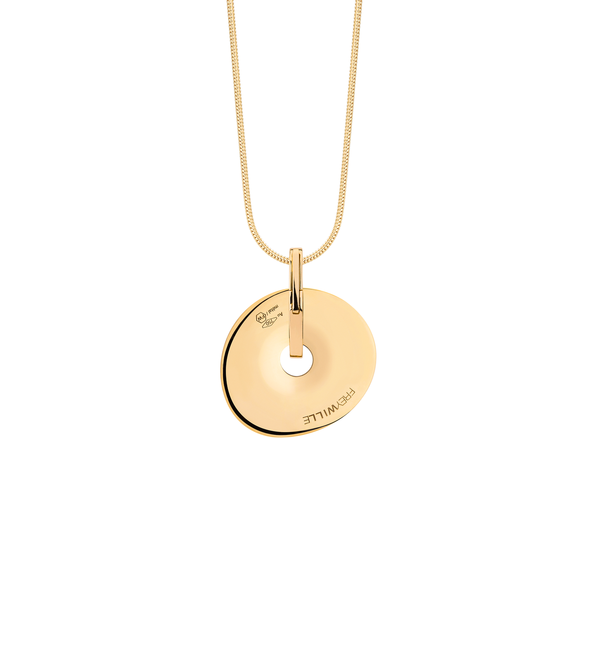 Collier Luna Piccola décoré à l'or 18 carats et diamants - Rouge, Vert & Or