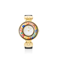 Montre Helena décoré à l'or 24 carats - Rouge, Vert & Or