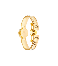 Montre Piccadilly circus décoré à l'or 24 carats - Noir, Or & Argent