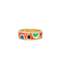 Bague Ultra décoré à l'or 24 carats - Rouge, Vert & Or