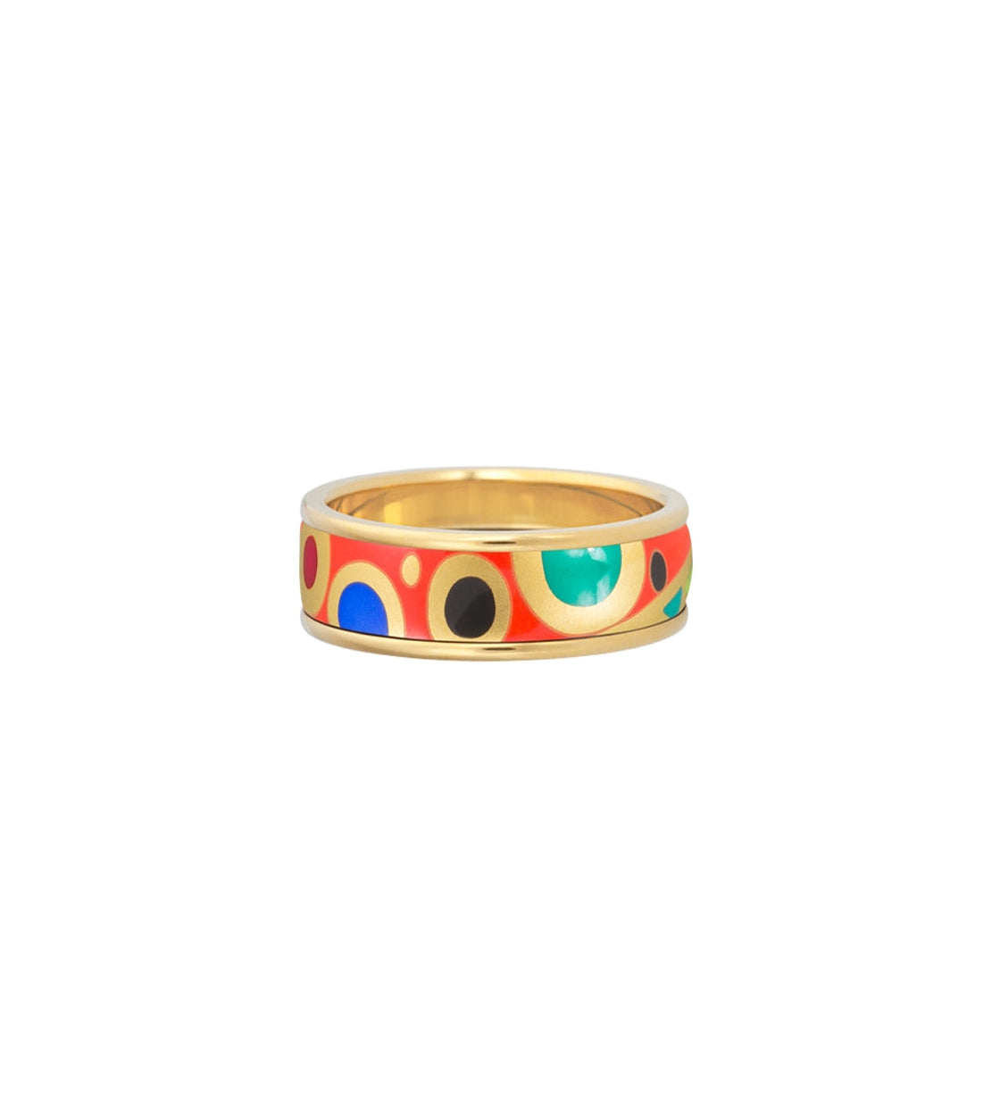 Bague Ultra décoré à l'or 24 carats - Rouge, Vert & Or