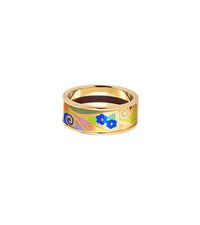 Bague Miss décoré à l'or 24 carats - Rouge, Vert & Or