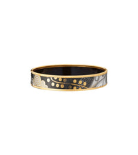 Bracelet Miss en émail et décoré à l'or - Noir & or & argent