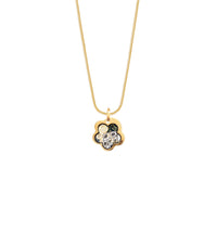 Collier Grande Cascade en émail et décoré à l'or - Noir & or & argent