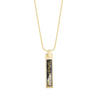 Collier Grande Cascade en émail et décoré à l'or - Noir & or & argent
