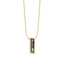 Collier Wave décoré à l'or 24 carats - Noir, Or & Argent