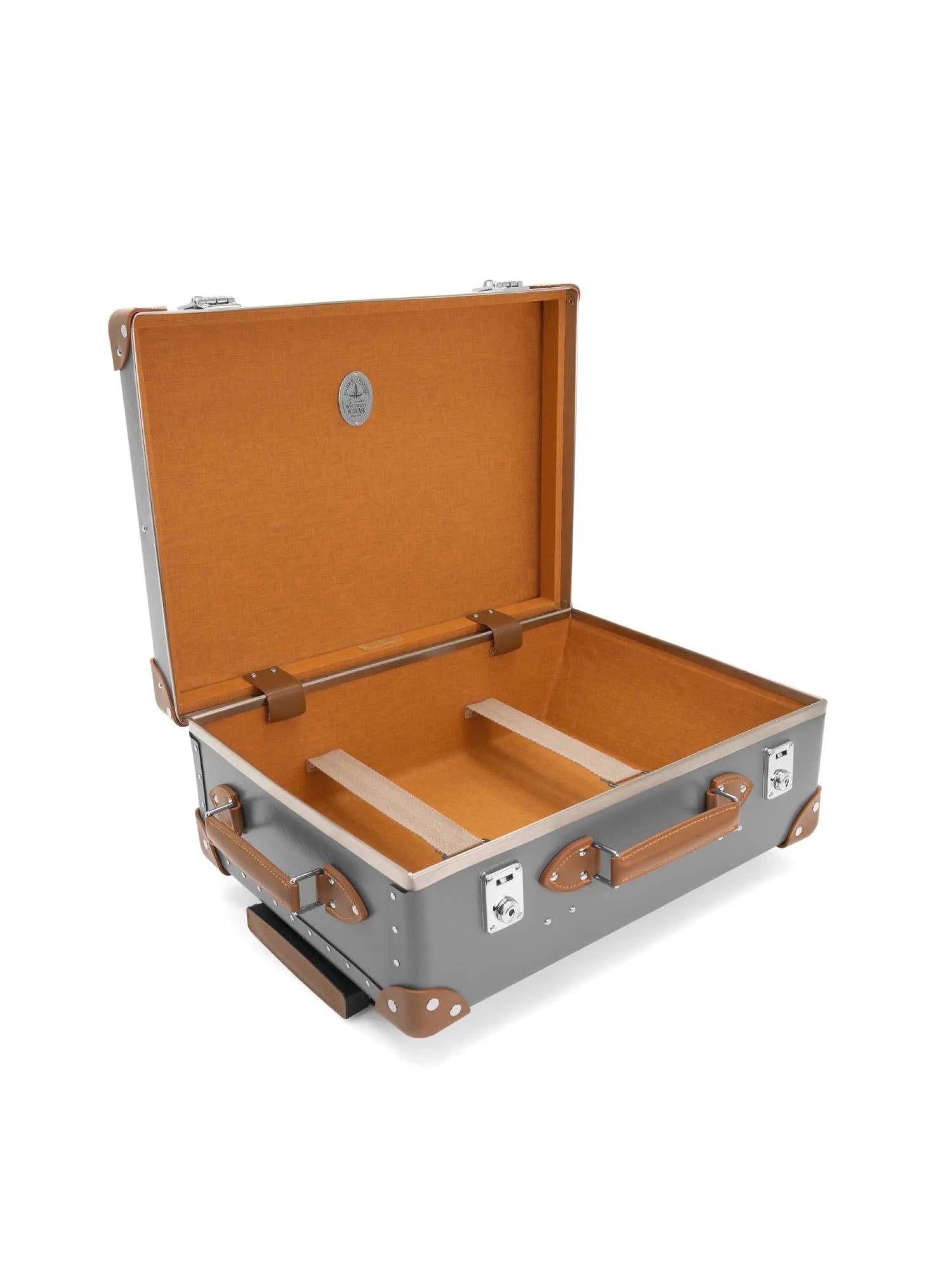 Petite valise cabine Centenary 2 roues - Gris & Caramel & Chrome