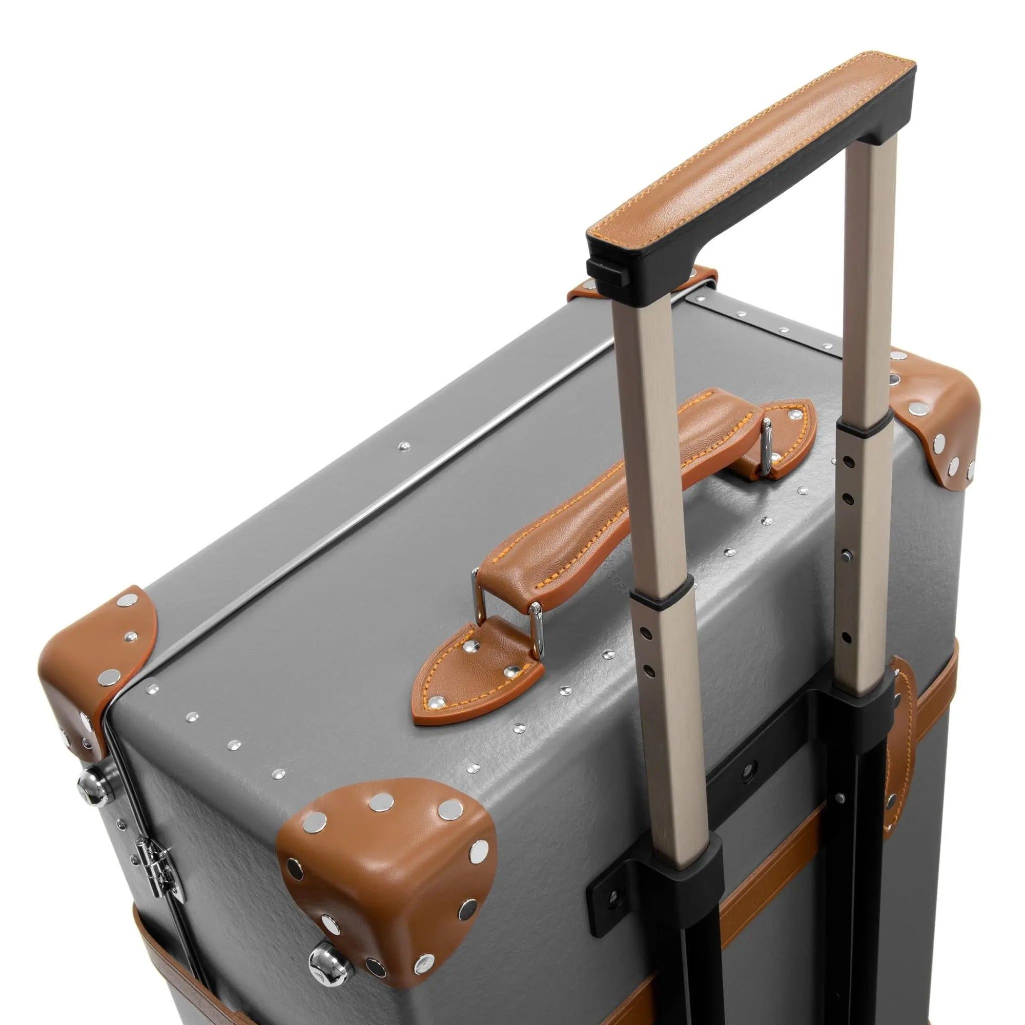 Grande valise soute Centenary 2 roues - Gris & Caramel & Chrome