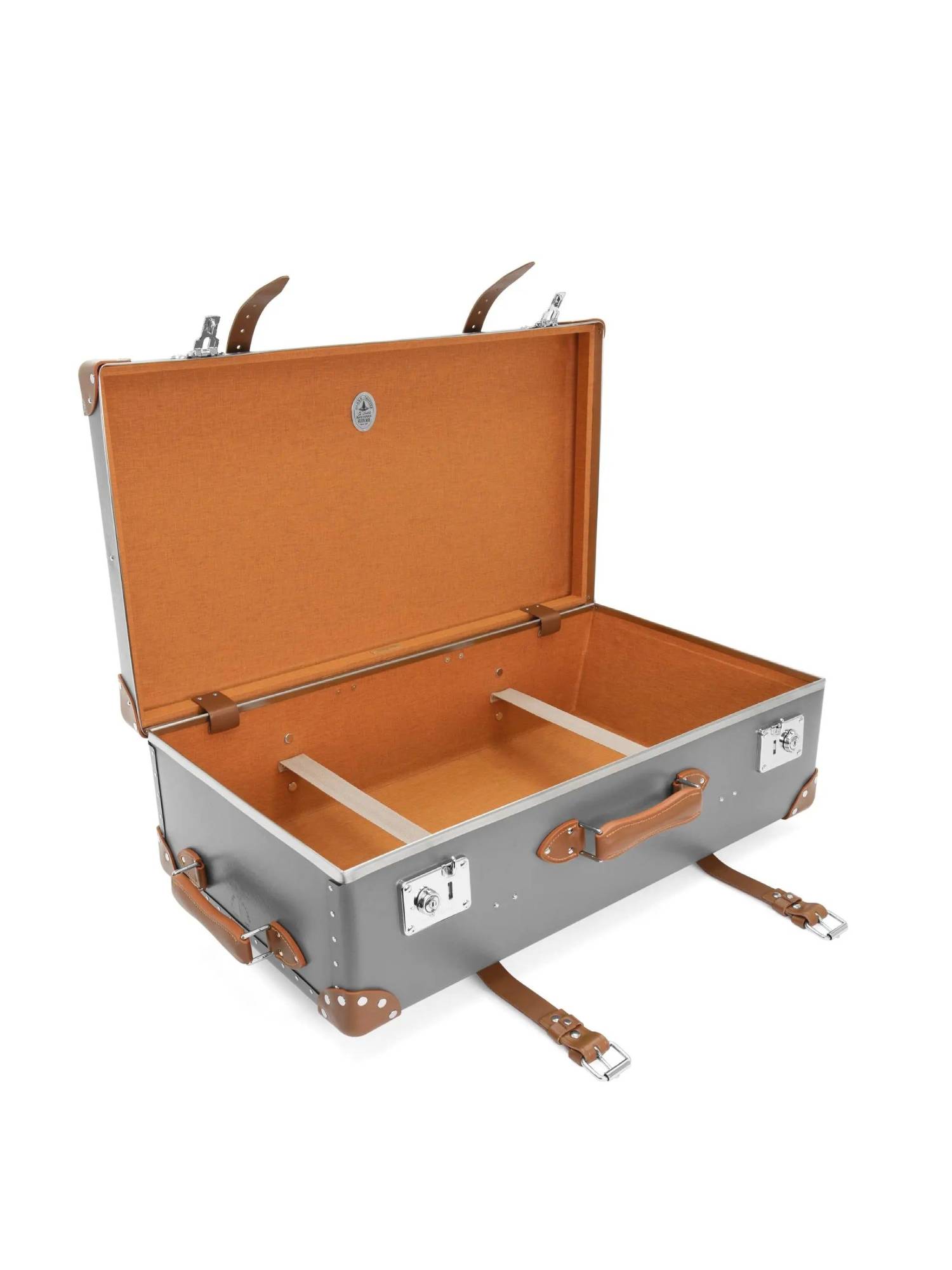 Grande valise soute Centenary 2 roues - Gris & Caramel & Chrome