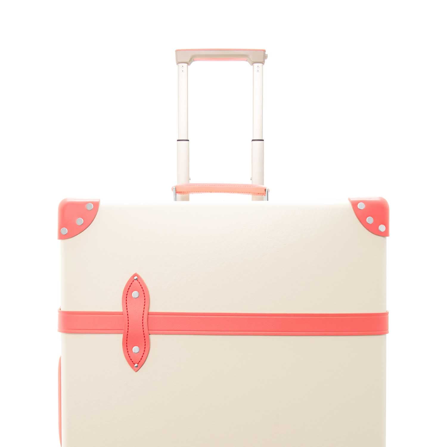 Grande valise soute Centenary 4 roues - Ivoire & Rose & Chrome