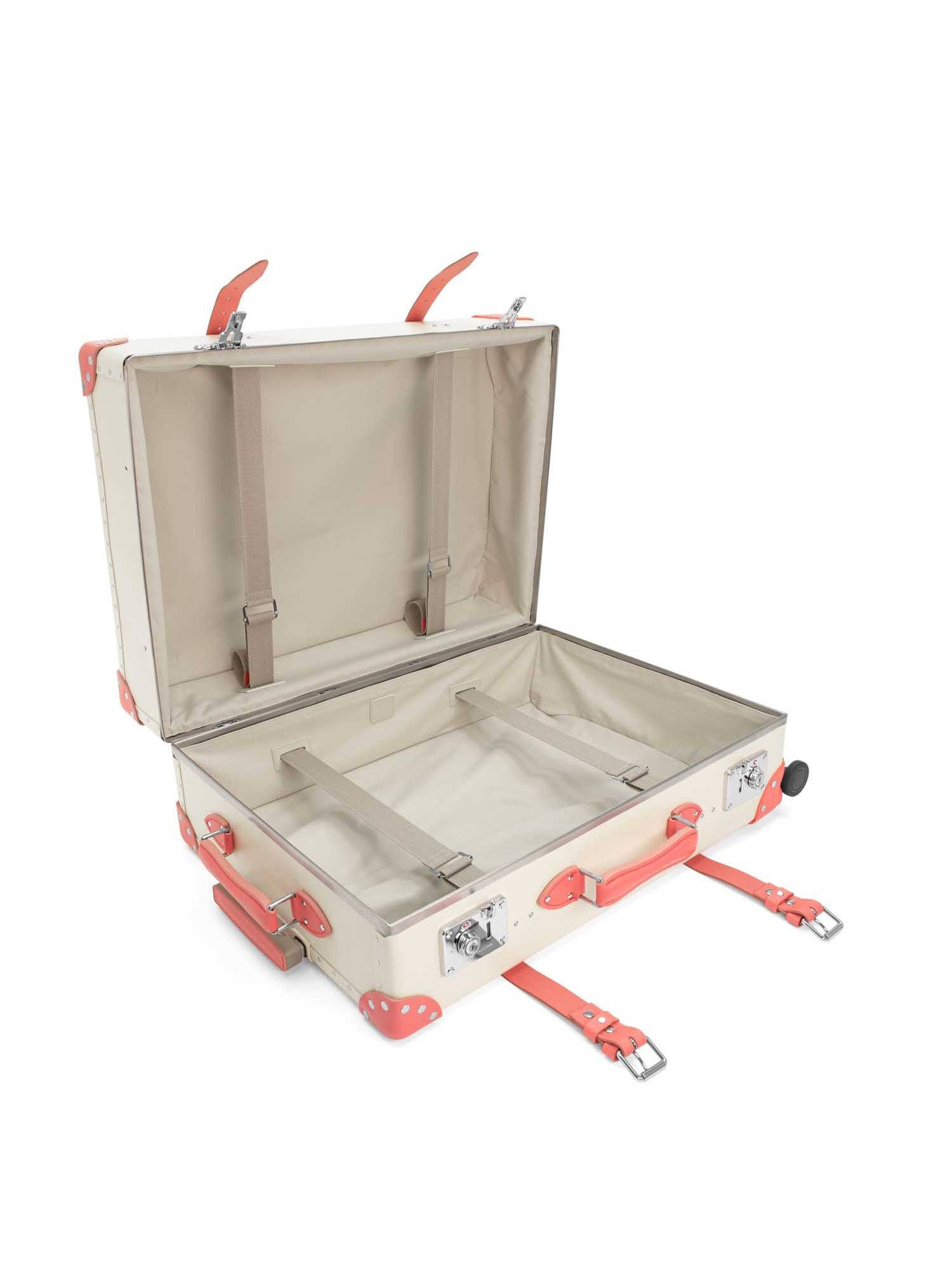 Grande valise soute Centenary 4 roues - Ivoire & Rose & Chrome