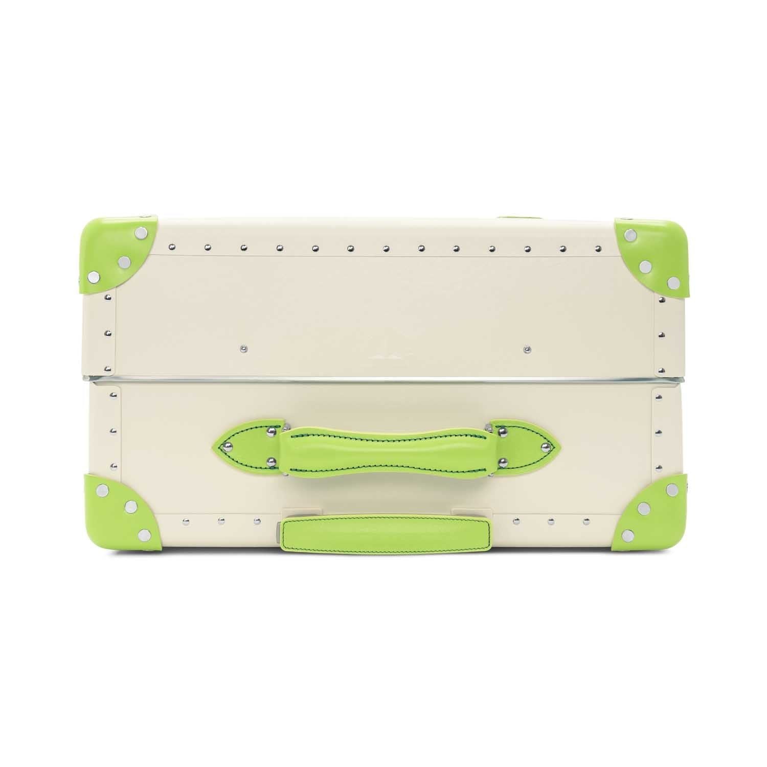 Grande valise soute Centenary 4 roues - Ivoire & Vert & Chrome