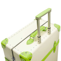 Grande valise soute Centenary 4 roues - Ivoire & Vert & Chrome
