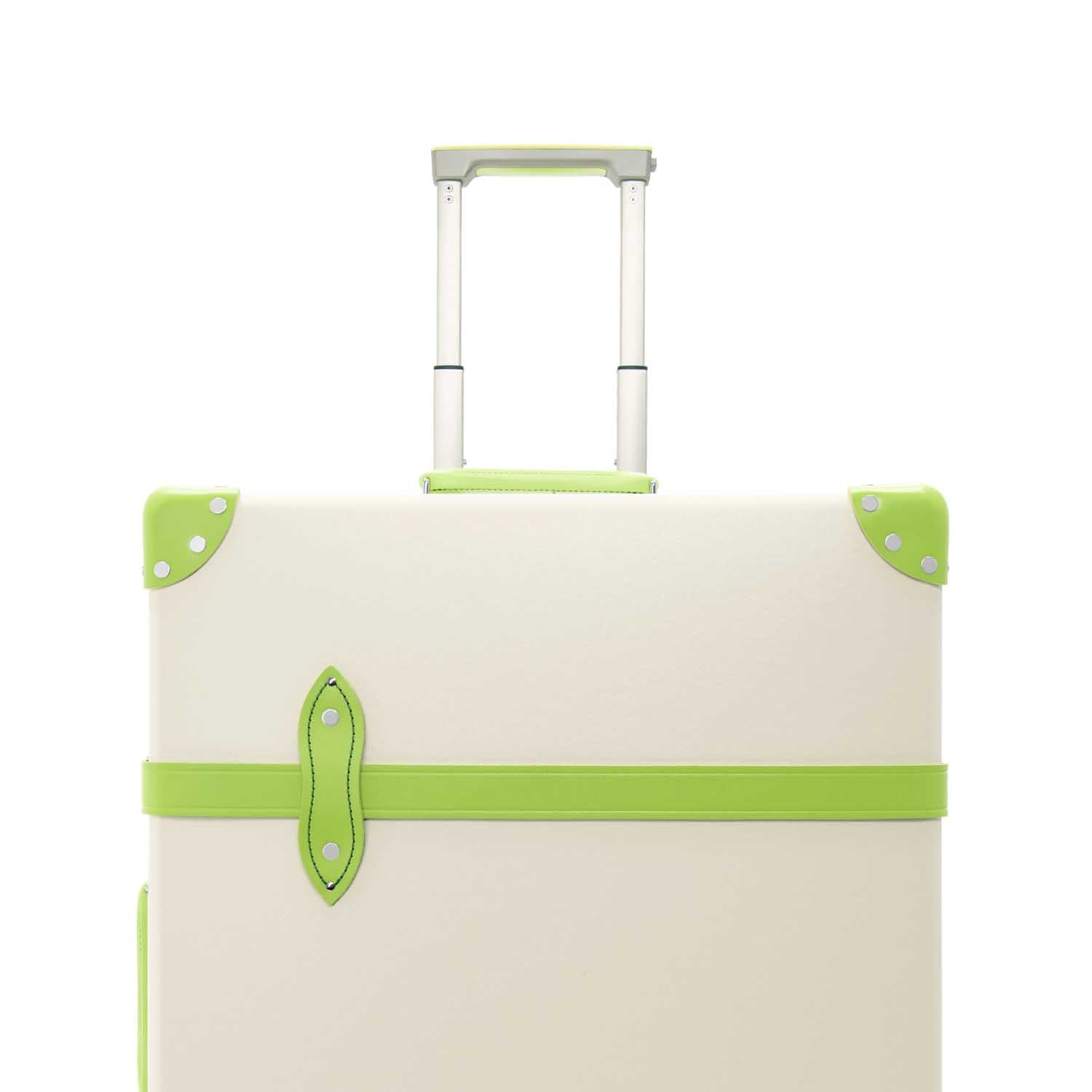 Grande valise soute Centenary 4 roues - Ivoire & Vert & Chrome
