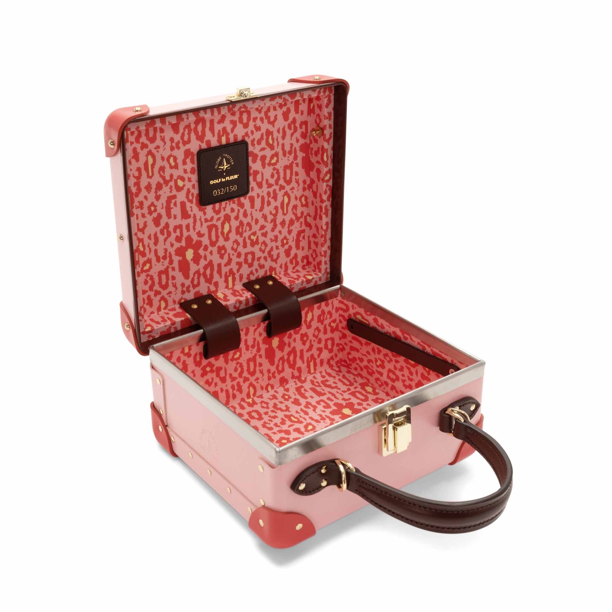 Sac carré London Golf Le Fleur - Rose & Rouge & Or
