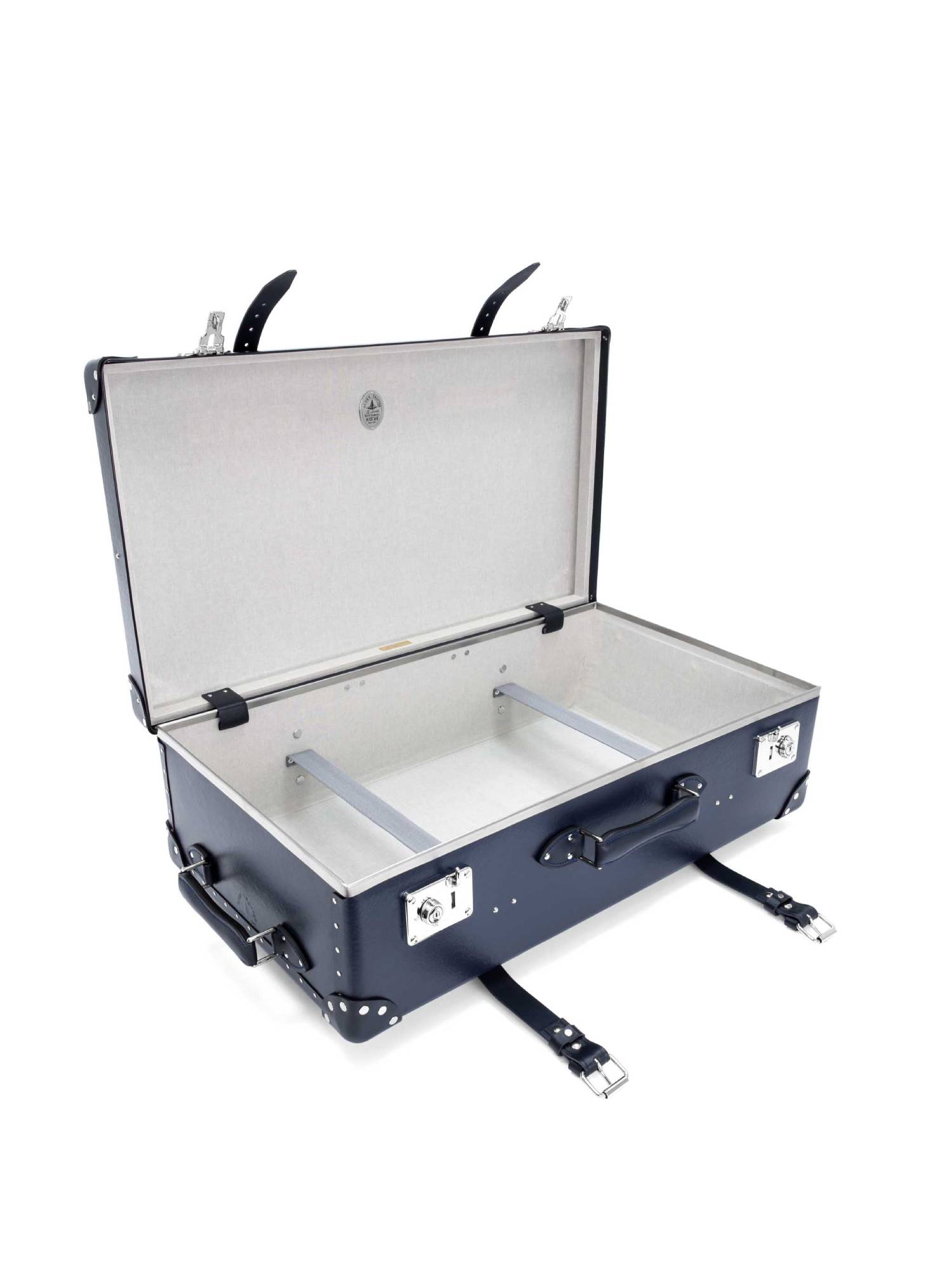 Grande valise soute Centenary 2 roues - Marine & Chrome