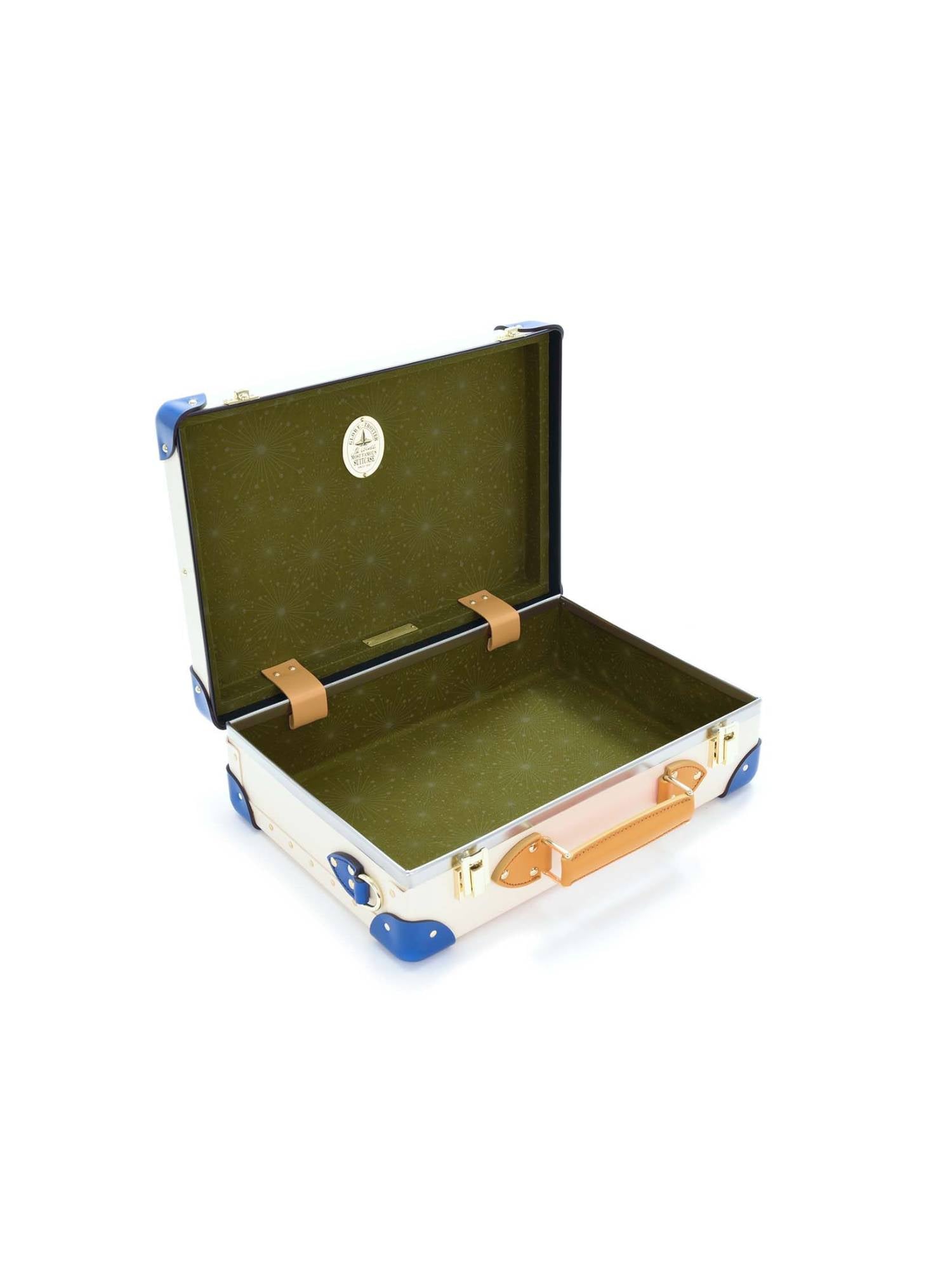 Petit porte-documents Palm Springs - Ivoire & Cobalt & Or