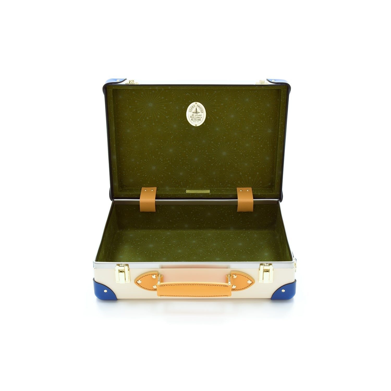 Petit porte-documents Palm Springs - Ivoire & Cobalt & Or