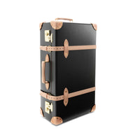 Grande valise soute Safari 2 roues - Marron & Naturel & Or