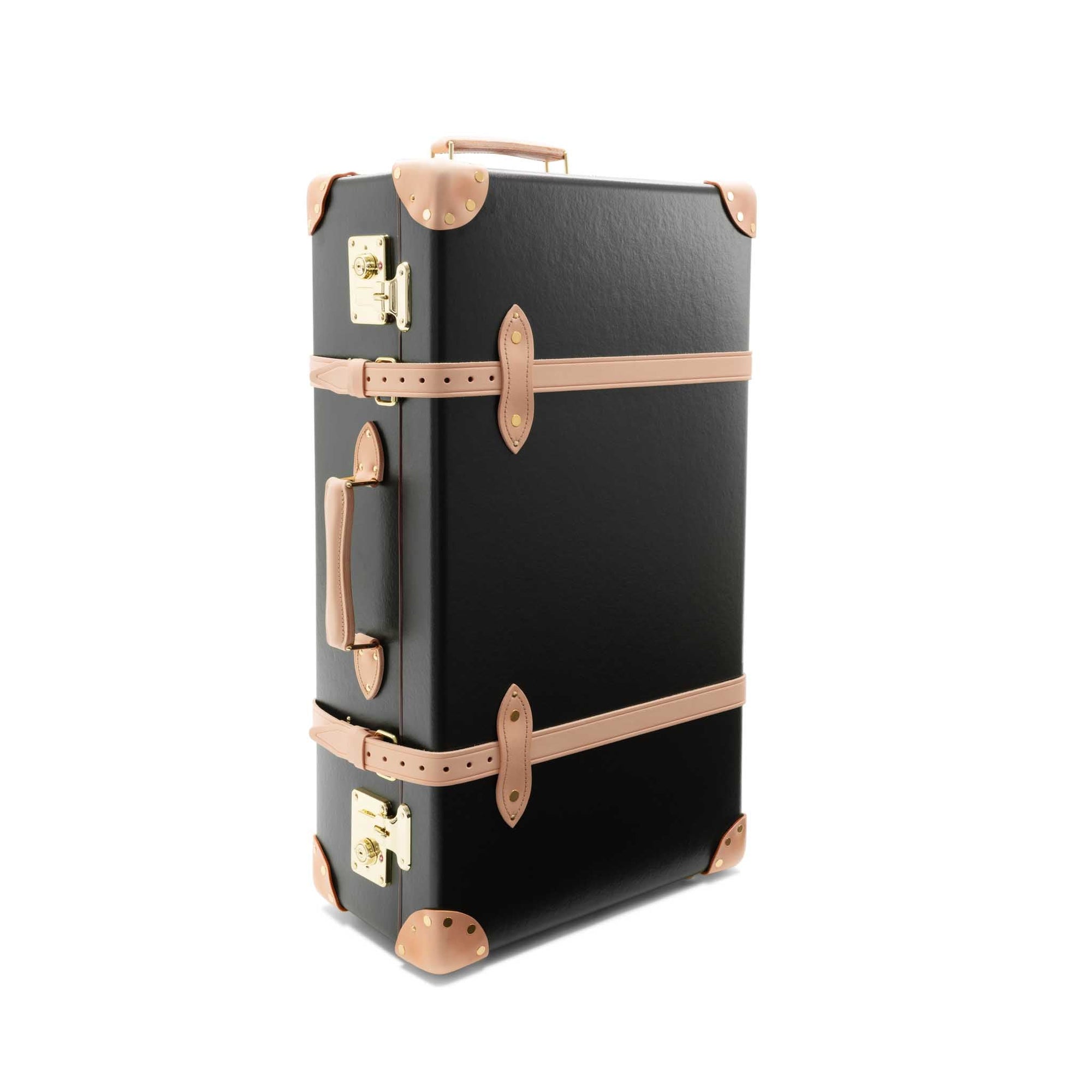 Grande valise soute Safari 2 roues - Marron & Naturel & Or