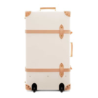Grande valise soute Safari 2 roues - Ivoire & Naturel & Or