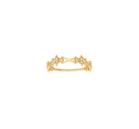Bague Glitter petit modèle en or jaune 18K sertie de diamants - Or jaune