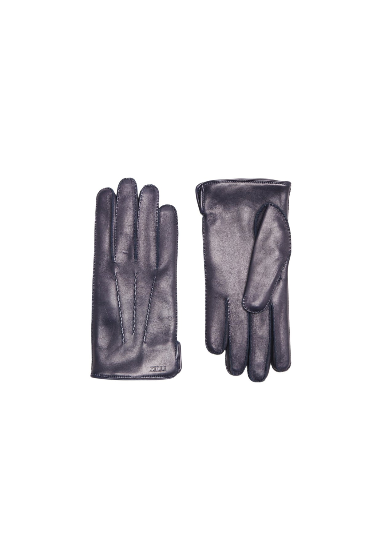 Gants à logo en cuir - Dark Navy