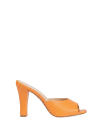 Gloria 80 leather mules - Orange