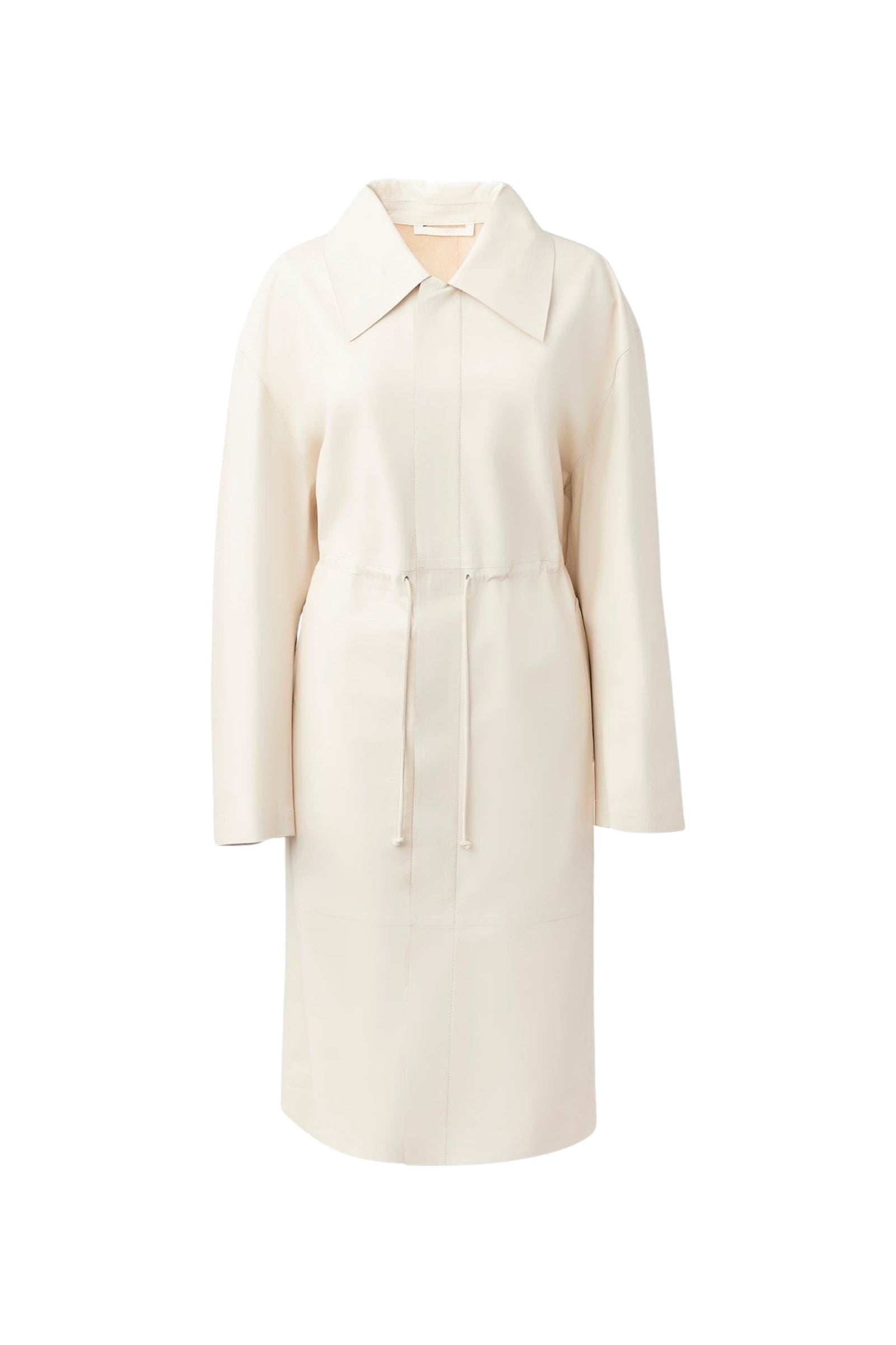 Manteau long Glory à cordon de serrage en cuir - Ceramic