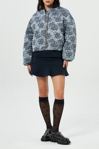 Veste bomber en jacquard - Illusion Blue