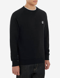 Round-neck sweatshirt with crest - Black