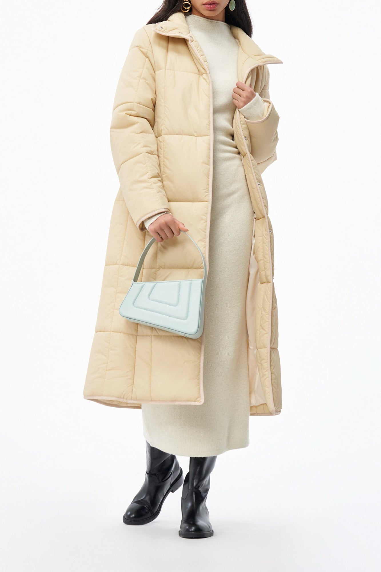 BEIGE TRACEY COAT doudoune matelassée
