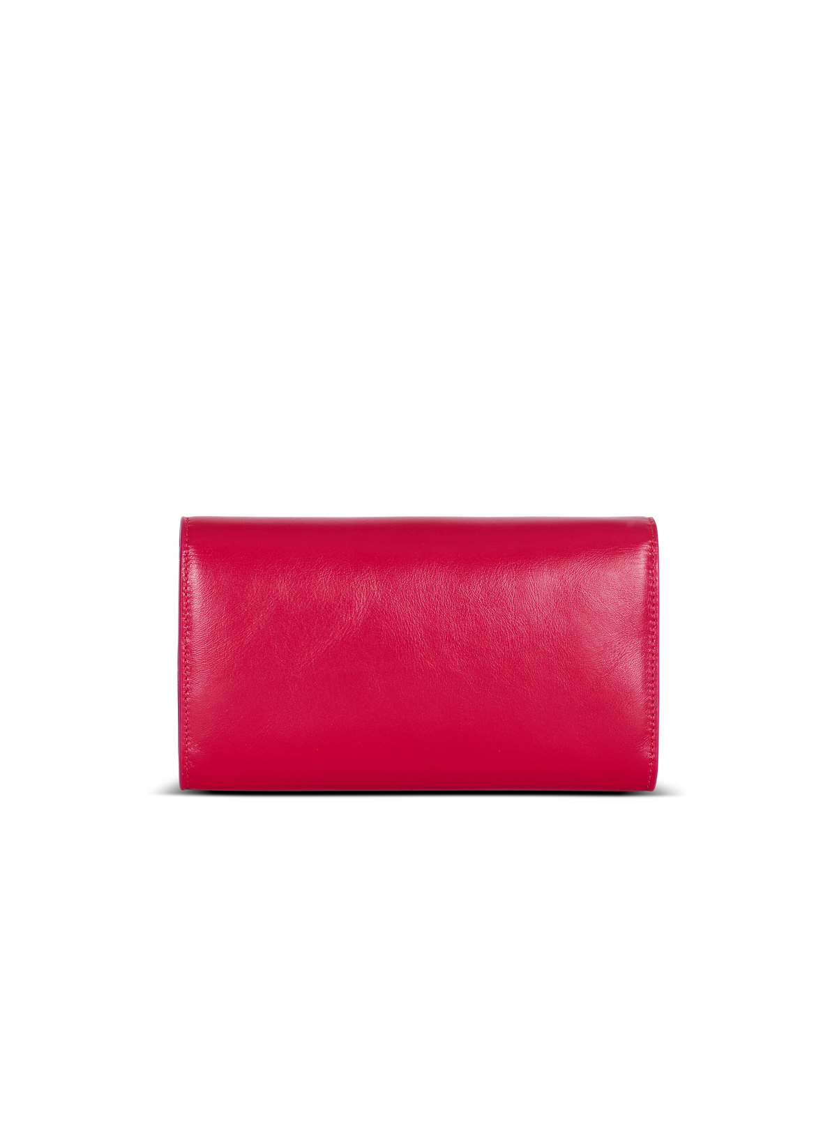 Portefeuille shuffle à chaîne en cuir de veau - Rose Fuchsia