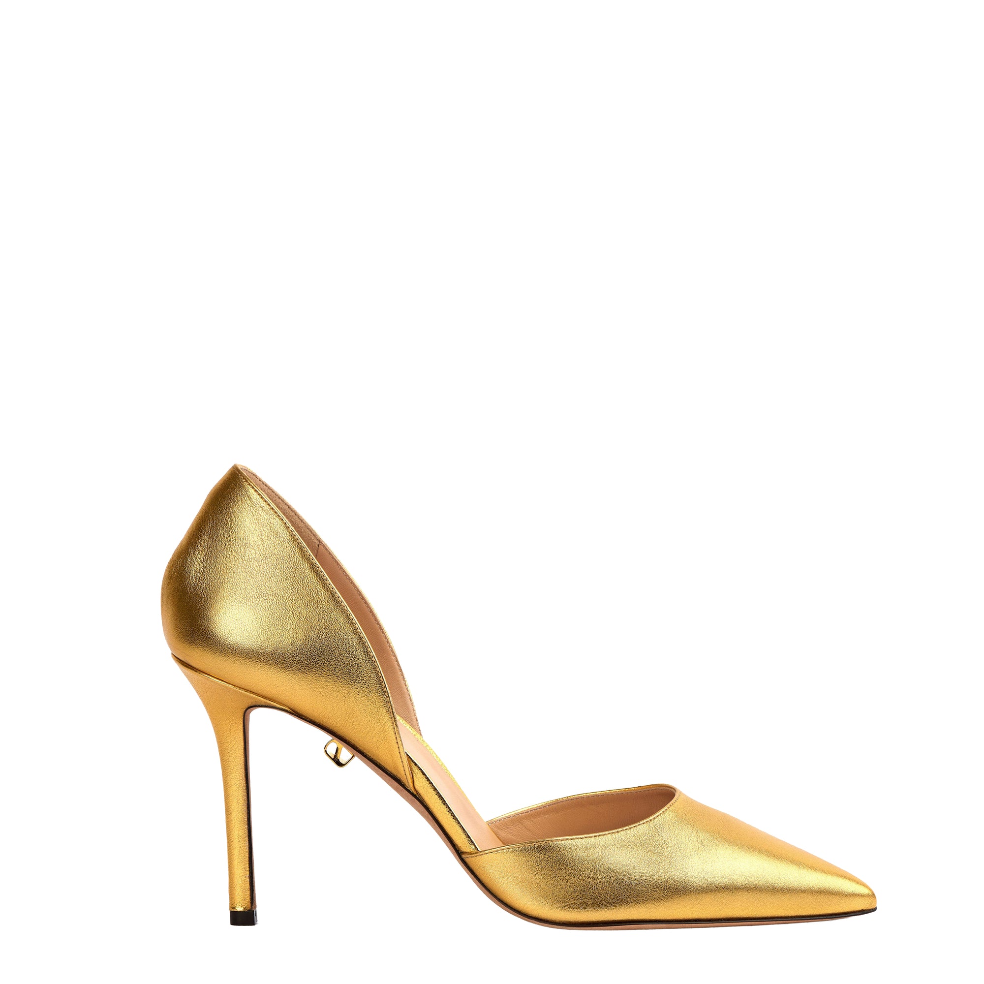 9qty DÉJÀ VU 190€ / Escarpins Nieves 90 en cuir métallisé - Gold