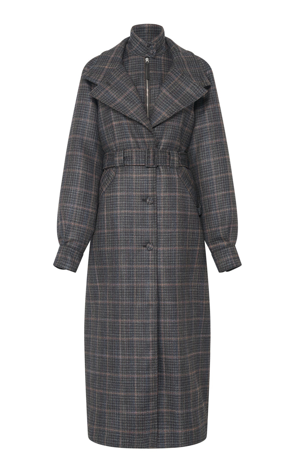 Charcoal Multi / Manteau Golding en laine - Charcoal Multi