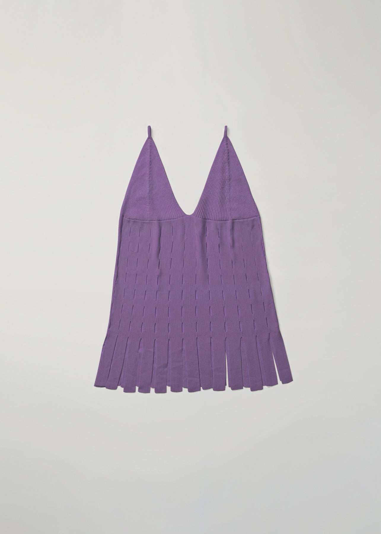 Caraco Gospel à franges en laine - Lavender