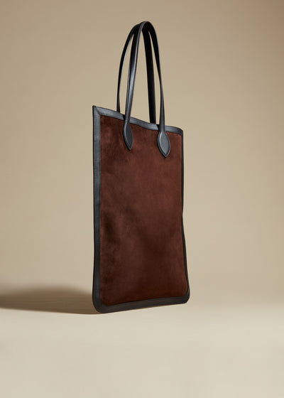 Grace tote in leather - Coffee
