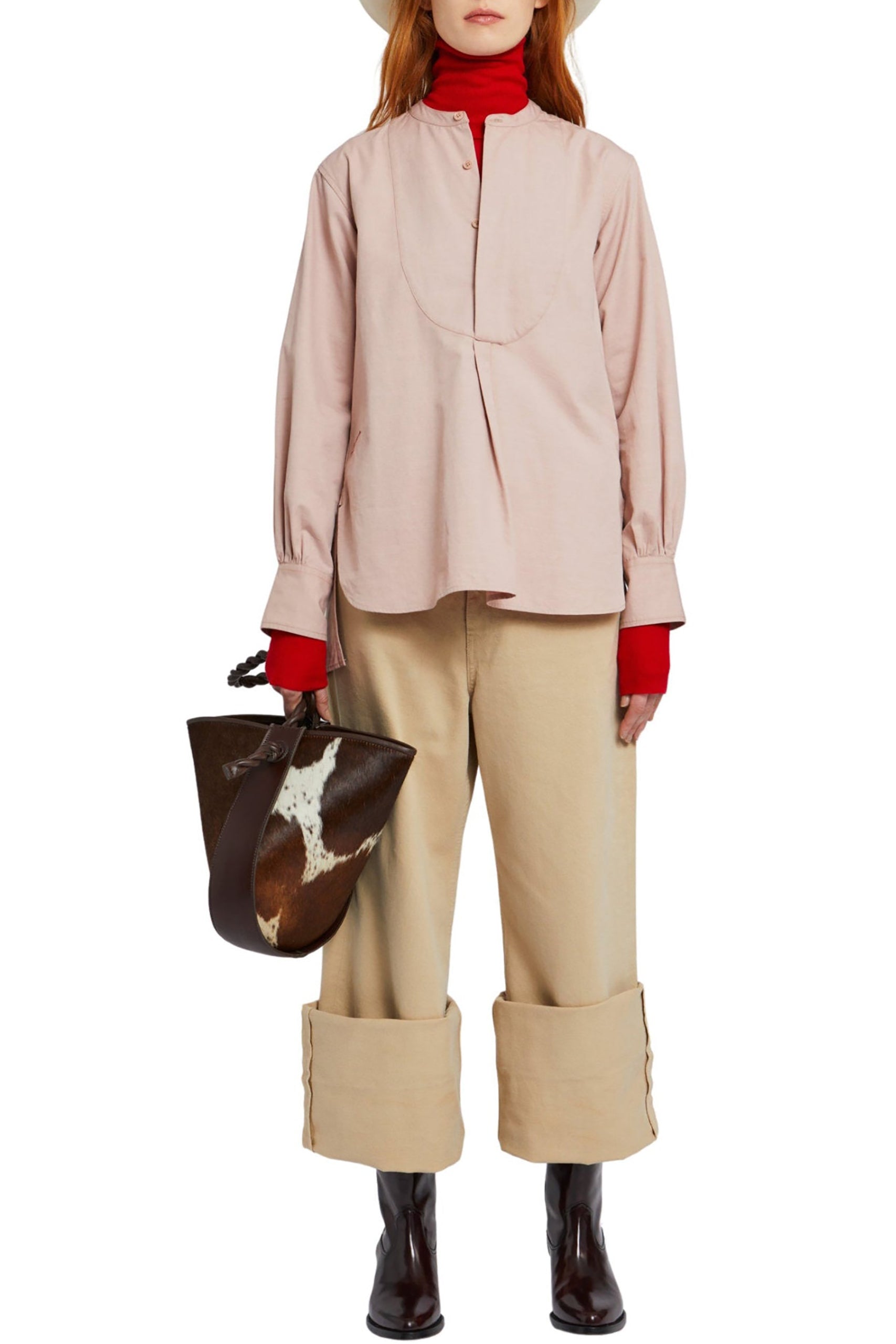Blouse Grand Pere coupe droite - Pink