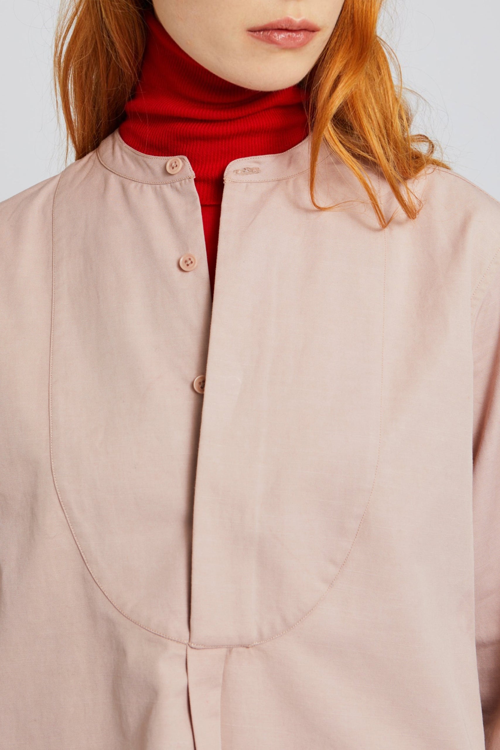 Blouse Grand Pere coupe droite - Pink