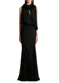 Robe Greco en soie - Black