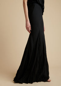 Robe Greco en soie - Black