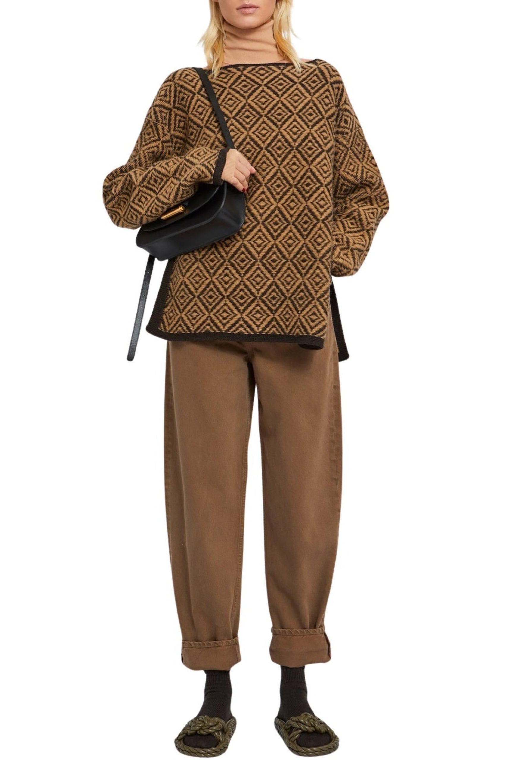 Pull Groovy en laine - Brown