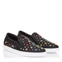 Grove slip-on star leather trainers - Black & Rainbow Mix