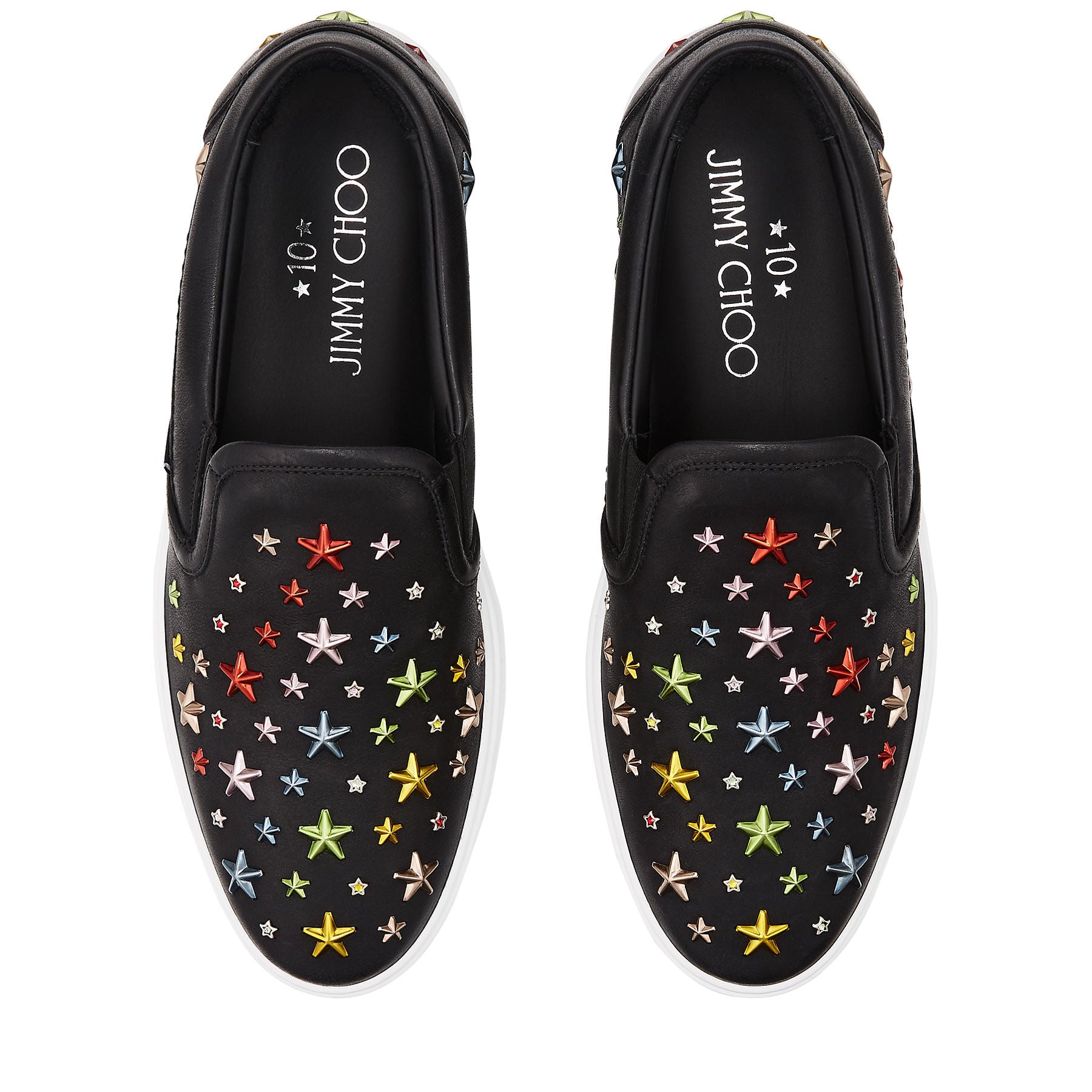 Grove slip-on star leather trainers - Black & Rainbow Mix