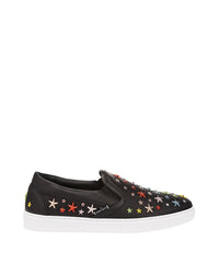 Grove slip-on star leather trainers - Black & Rainbow Mix
