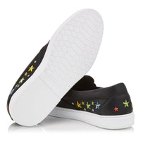 Grove slip-on star leather trainers - Black & Rainbow Mix