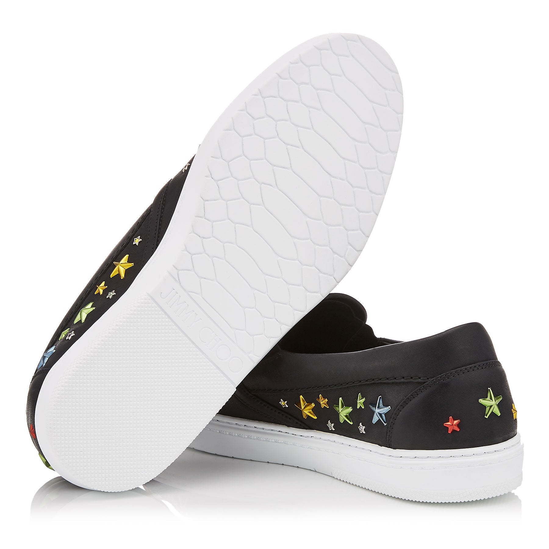 Grove slip-on star leather trainers - Black & Rainbow Mix