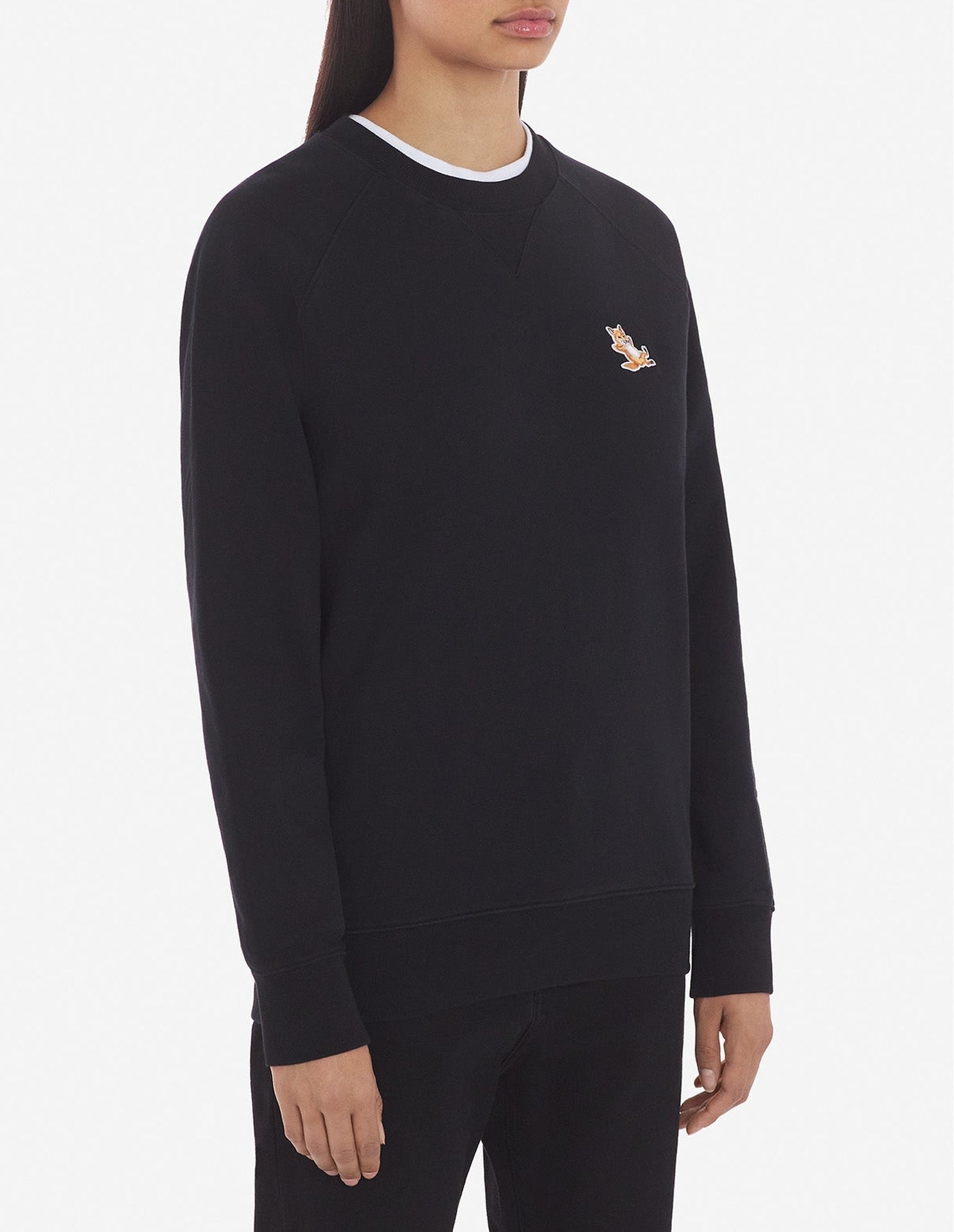 Sweatshirt Fox avec écusson - Black
