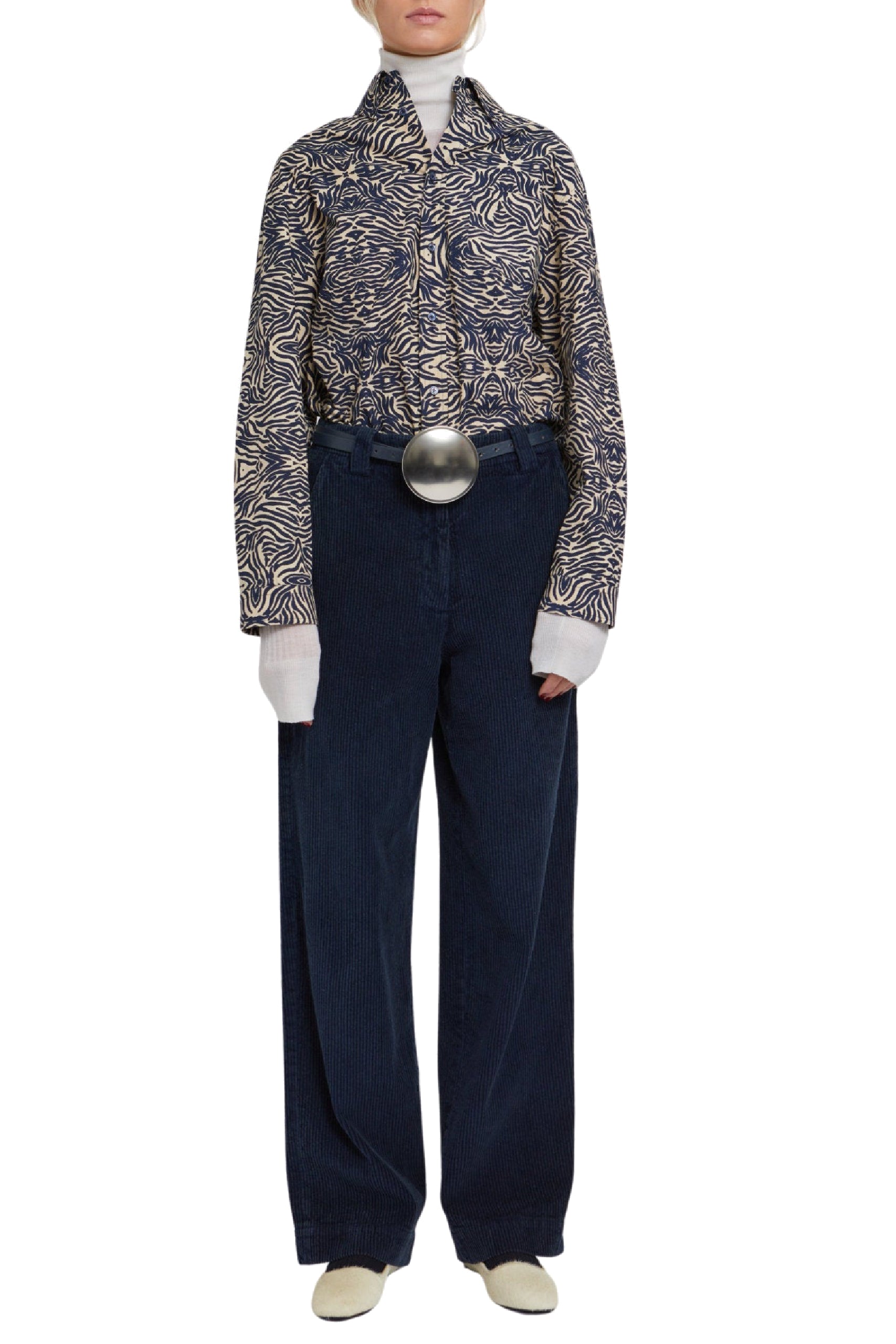Pantalon Cloche coupe droite - Indigo